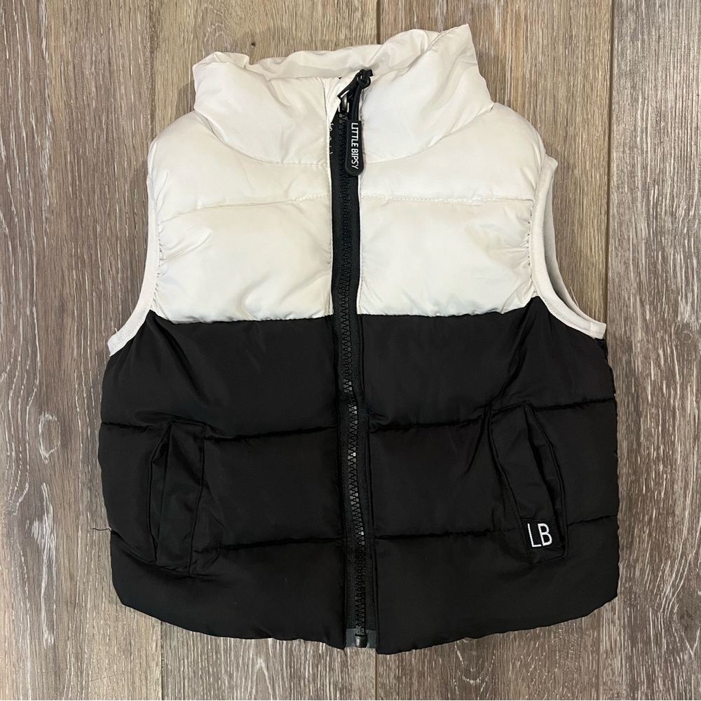 Little Bipsy 12-18M Black and White Puffer Vest